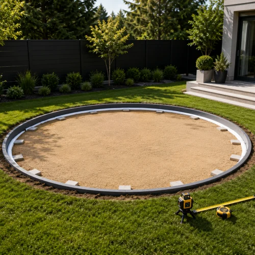 Ground preparation for an above ground pool installation