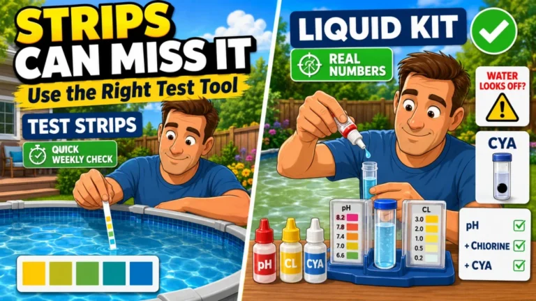 Above Ground Pool Test Kit: Why Test Strips Miss What Liquid Tests Catch and When Each Is Adequate