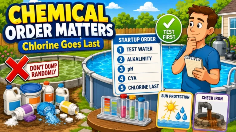 Above Ground Pool Chemical Startup: The Sequence That Gets the Water Safe Before Anyone Swims