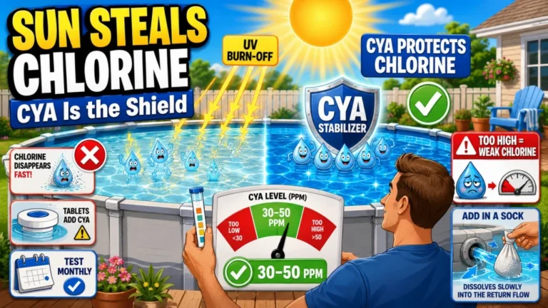 Above Ground Pool CYA Stabilizer: Why Outdoor Pools Cannot Run Without It and How Much to Add