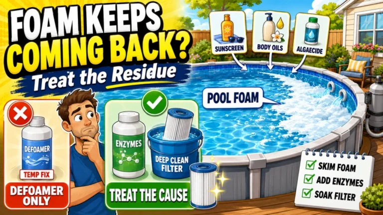 Above Ground Pool Foam: What Causes It, Why Filter Cleaning Does Not Fix It, and How to Clear It