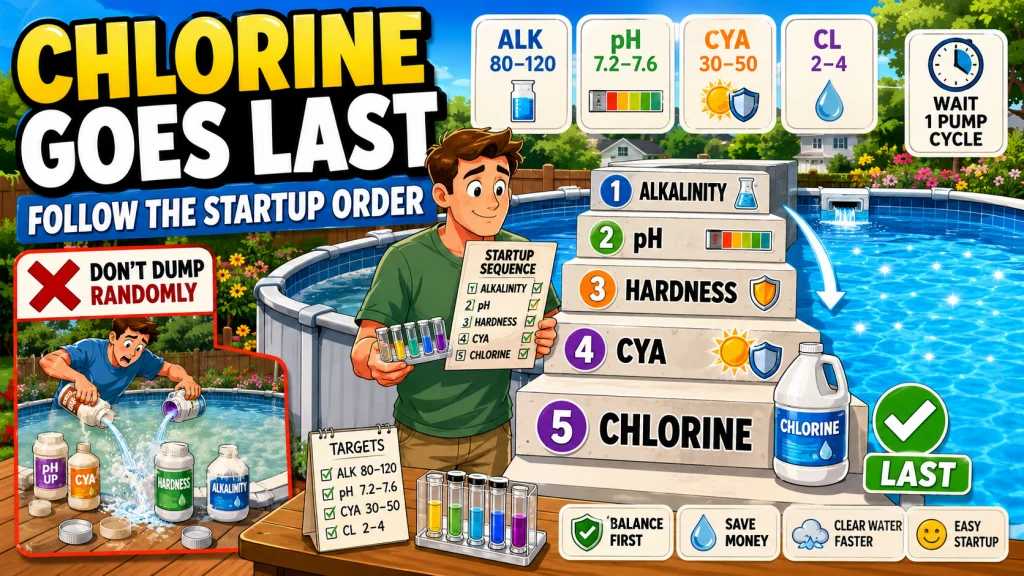 Above Ground Pool Startup Chemical Sequence