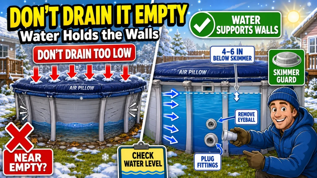 Above Ground Pool Water Level Winter