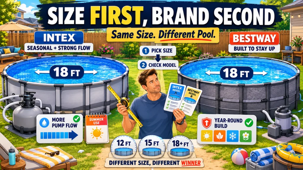Intex Vs Bestway By Size